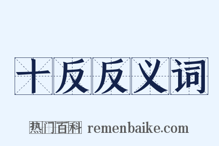 十反反义词是什么意思的图片